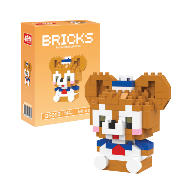Контруктор блоки BRICKS ведмедик коричневий 2