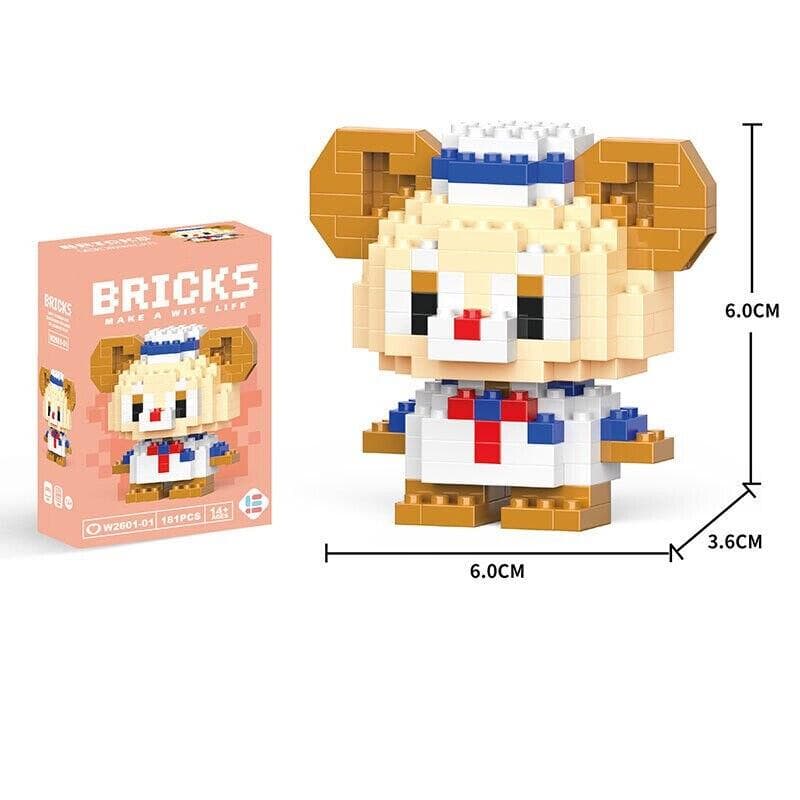 Контруктор блоки BRICKS ведмедик білий C1001 2