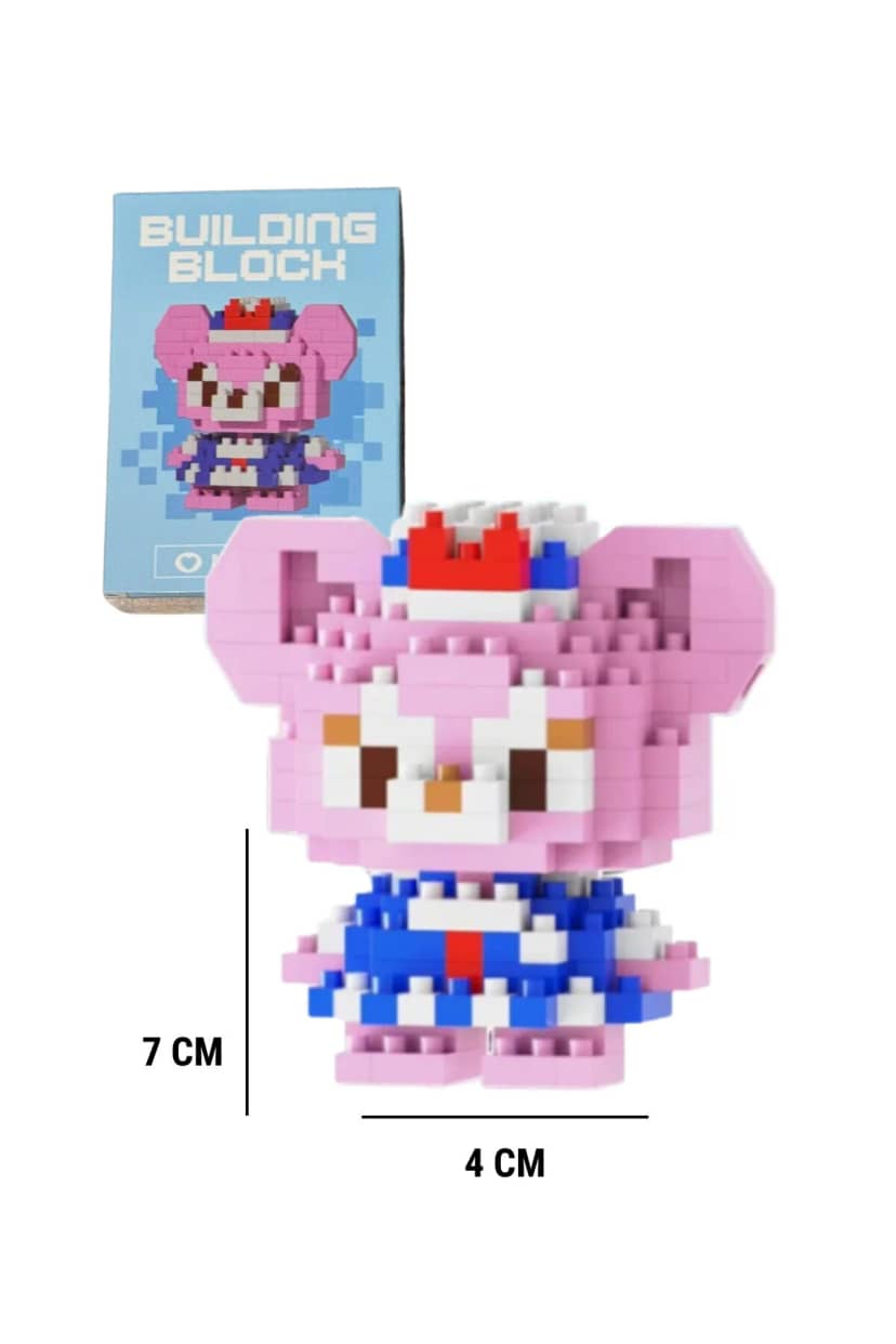 BRICKS Blocks Constructor Pink Bear