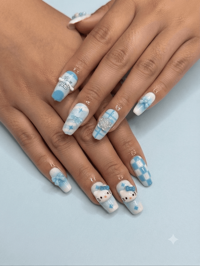 Decorative Teenage Press-On Nails 2