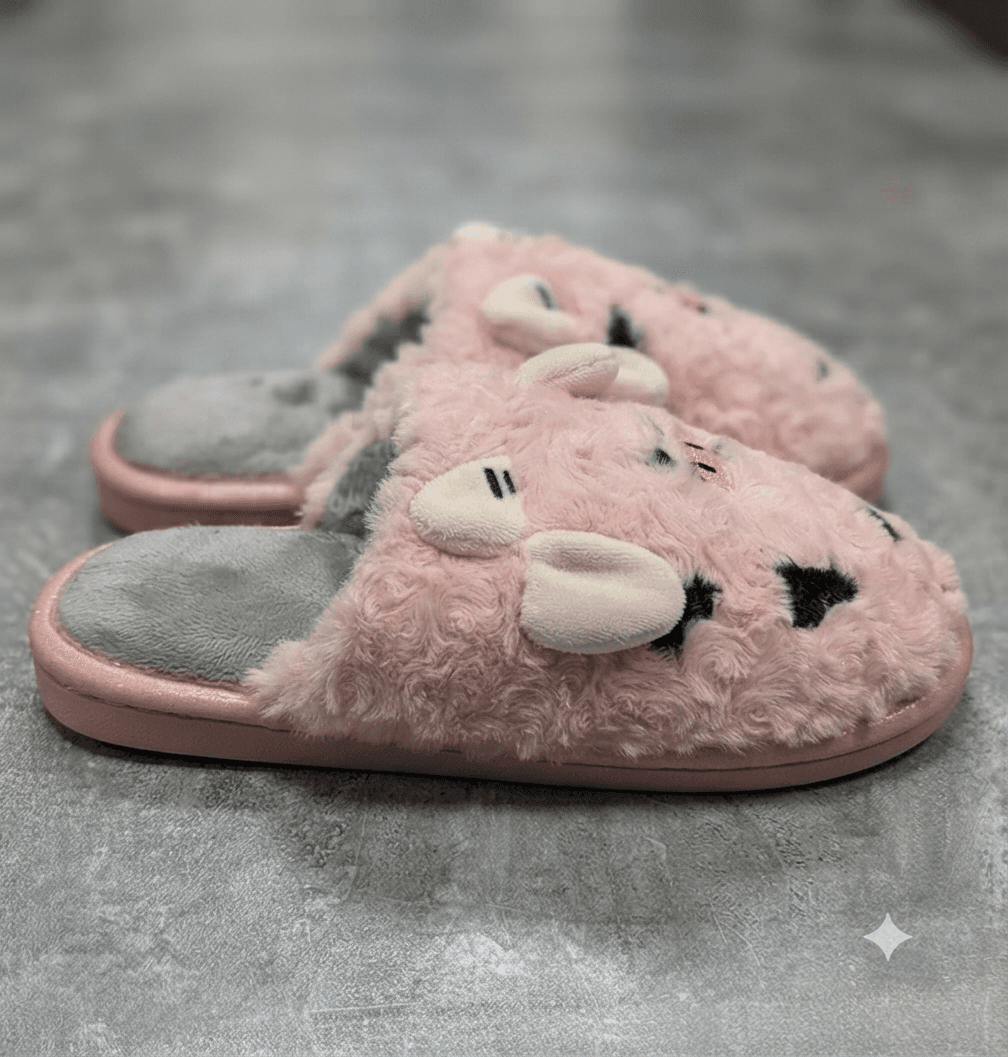 Капці жіночі рожеві з вушками розмір one size 2