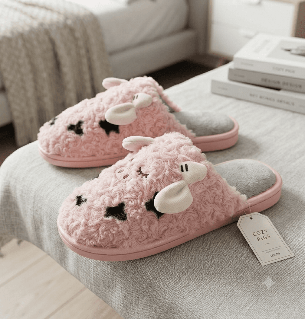 Капці жіночі рожеві з вушками розмір one size 3