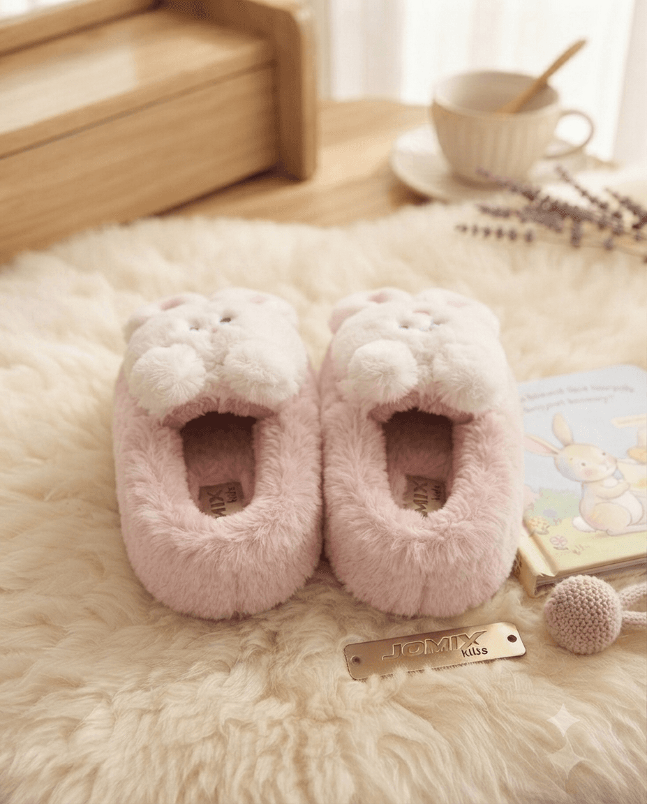 Капці дитячі рожеві з вушками розмір one size 2