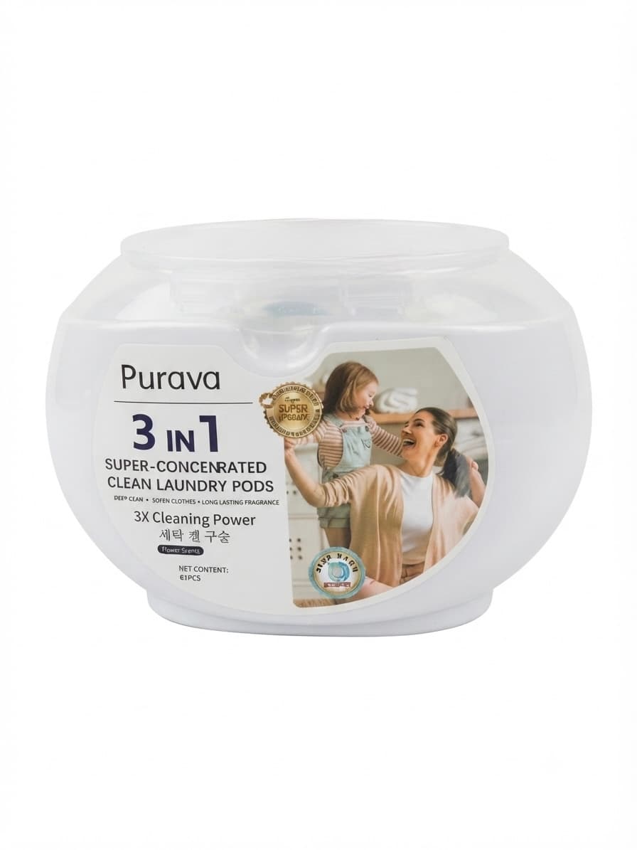 Капсули для прання Purava 3в1 - 61шт,
