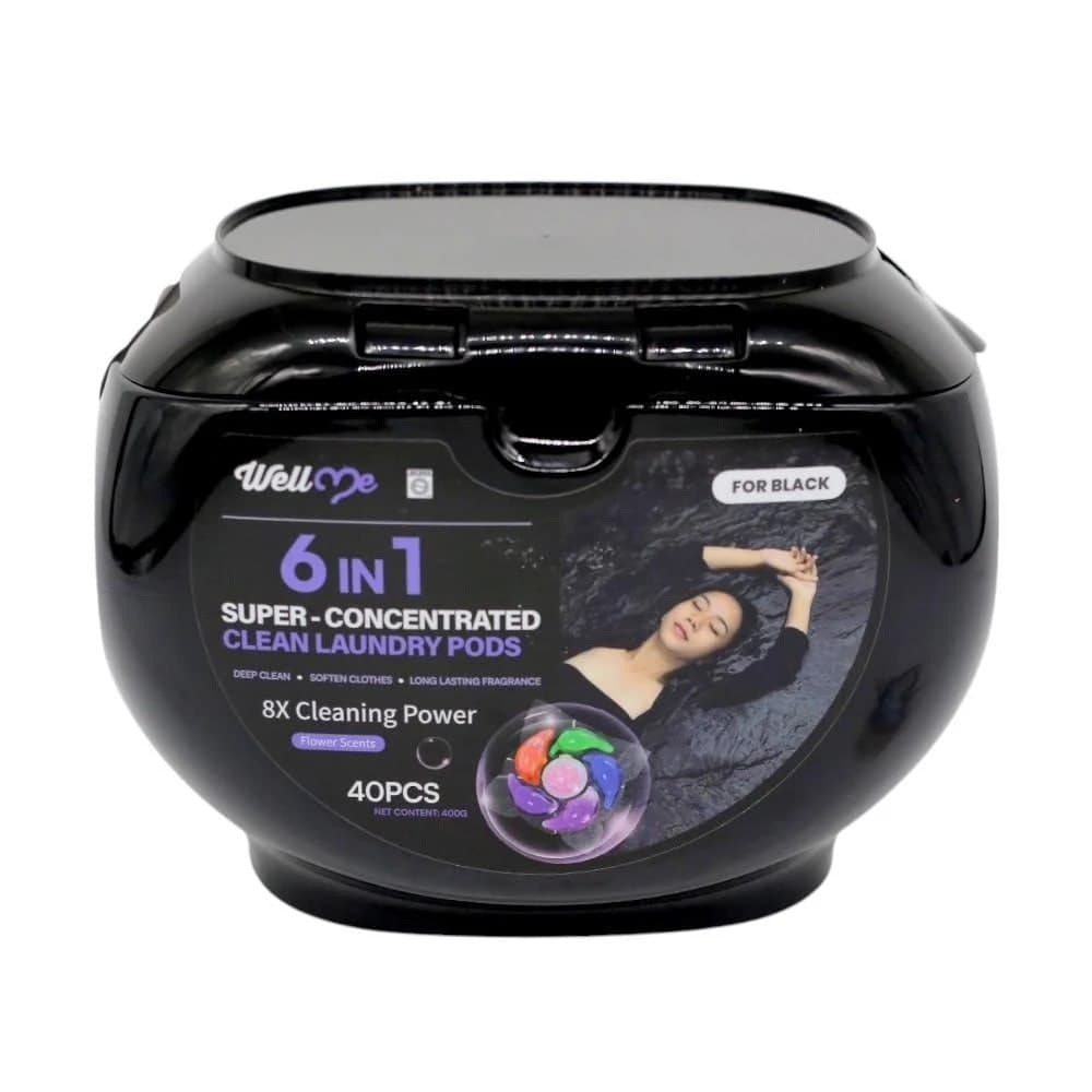 Капсули д/прання для чорн WellMe 6в1 Black 40шт