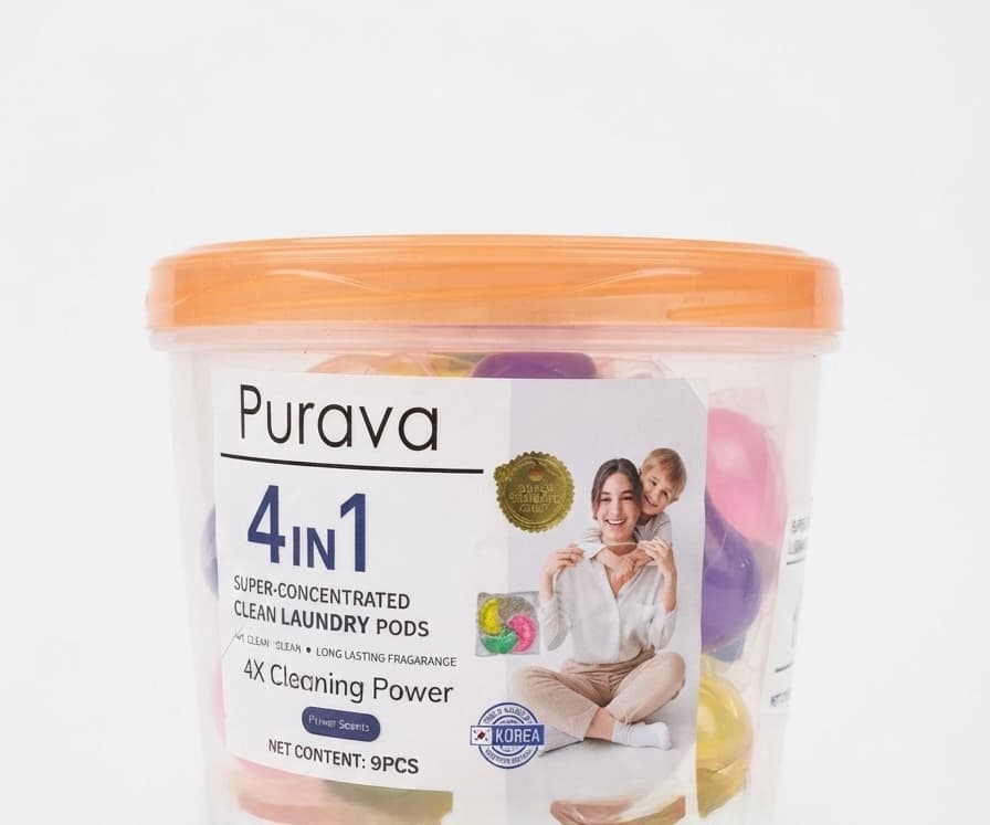 Капсула Purava 4в1 9шт в баночці рожеві