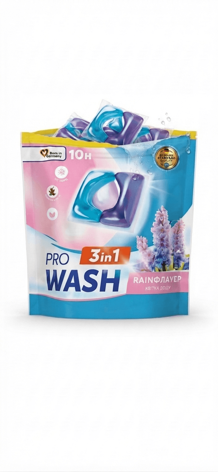 Капсули для прання PRO WASH квітка дощу 10 штук 2