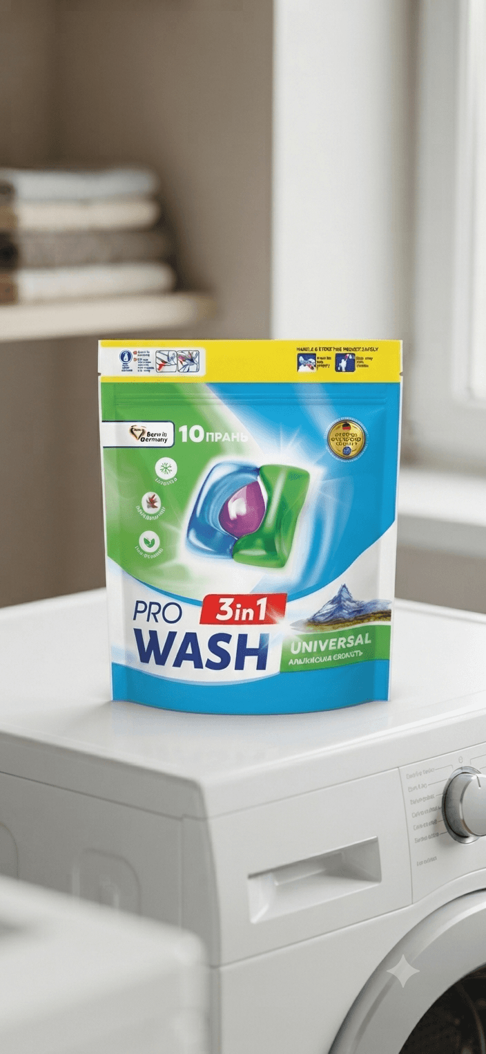 Капсули для прання PRO WASH гірська свіжість 10шт 4