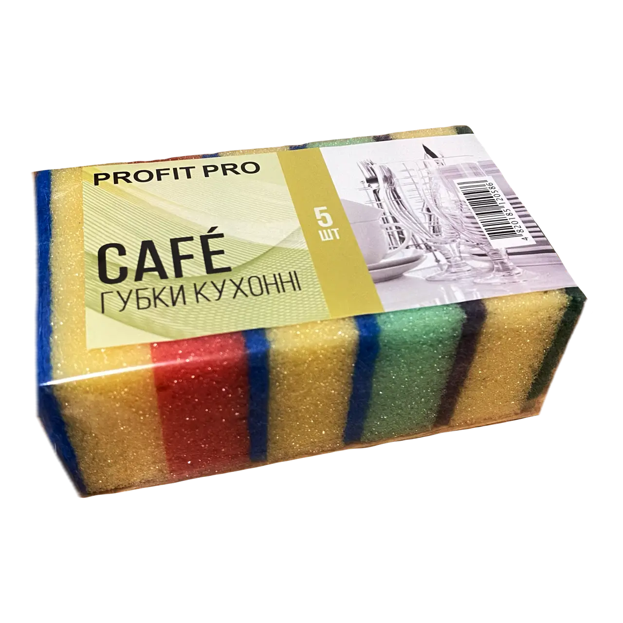 Губка кухонна CAFE 5шт Profit 2
