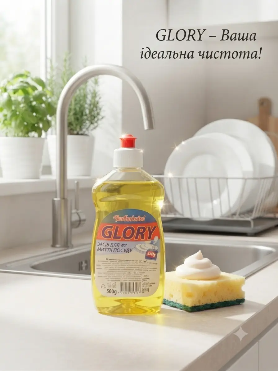 Засіб Глорі для посуду 0,5л 5