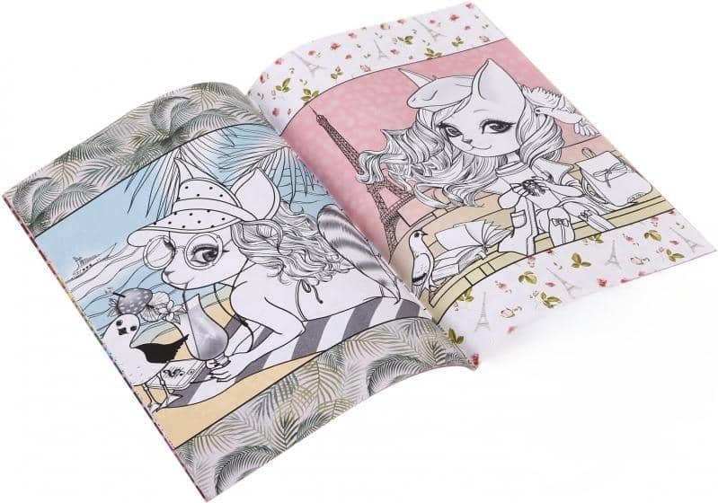 Coloring Book 200x200mm 16pg Staple with Kitty 4