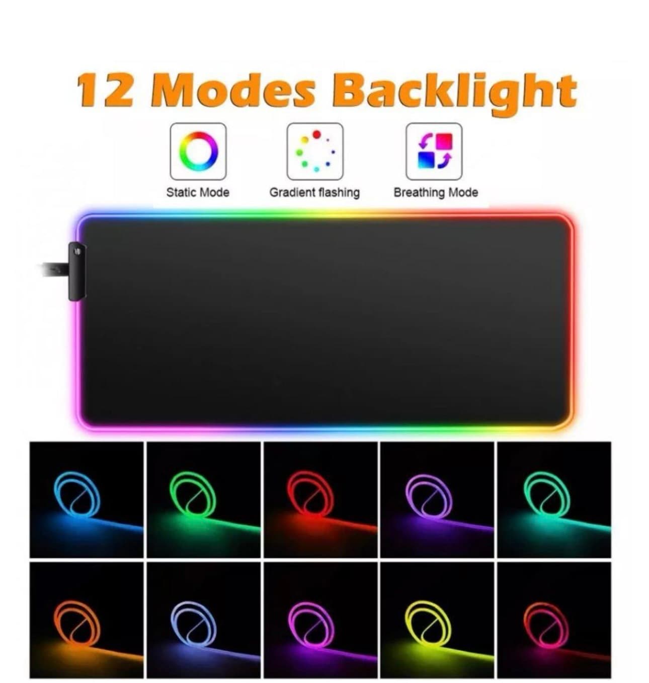 Килимок для миші RGB L-780 30х78х0.3 з підсвічуванням 6