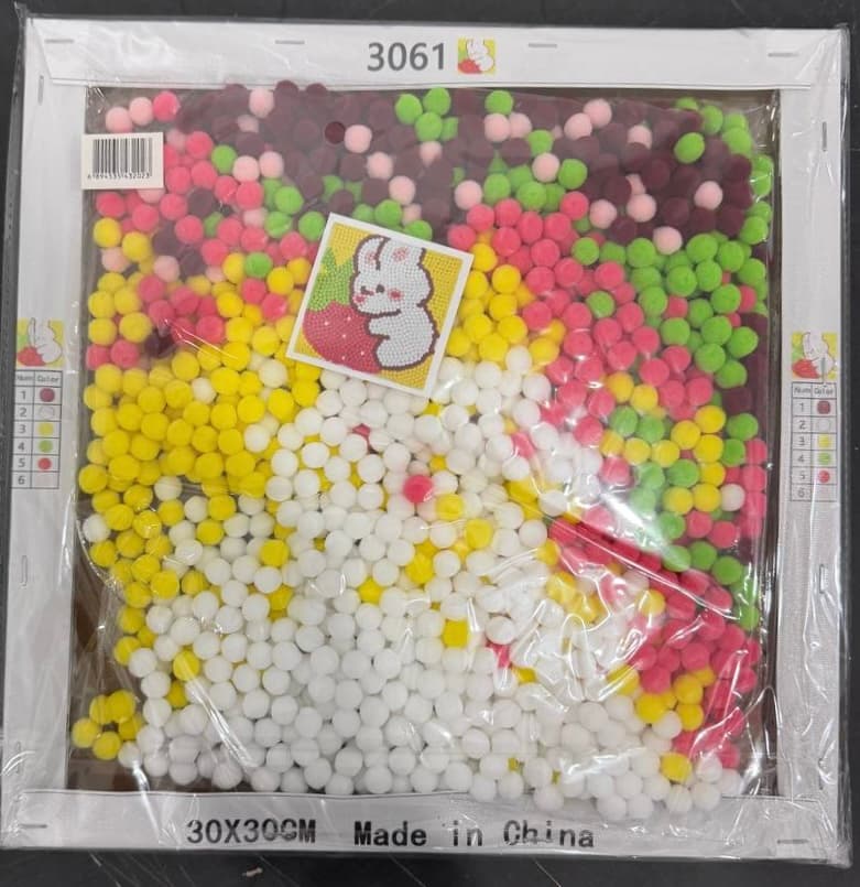 Творчий набір картина з помпонів 30*30 2