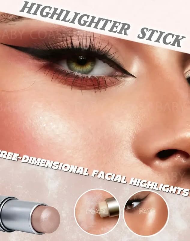 Хайлайтер стік QUEEN BEAUTY HQ-3039 рожевий 5
