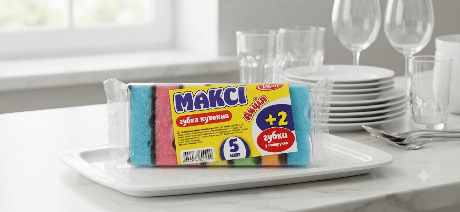 Губка кухонна максі 5+2 2