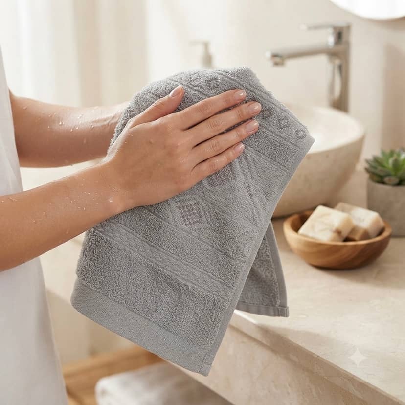 Grey Terry Towel 35x70 2