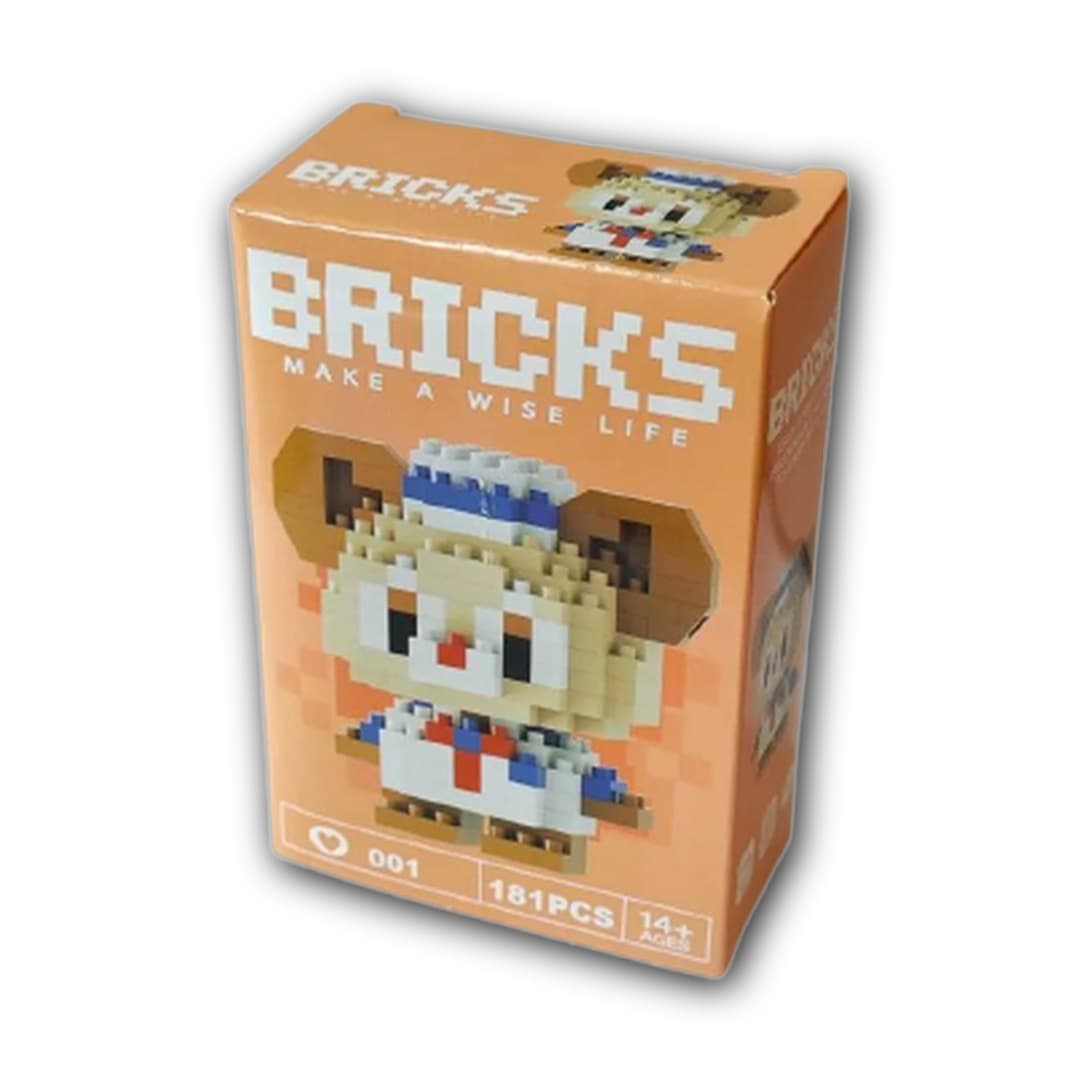 Контруктор блоки BRICKS ведмедик білий C1001