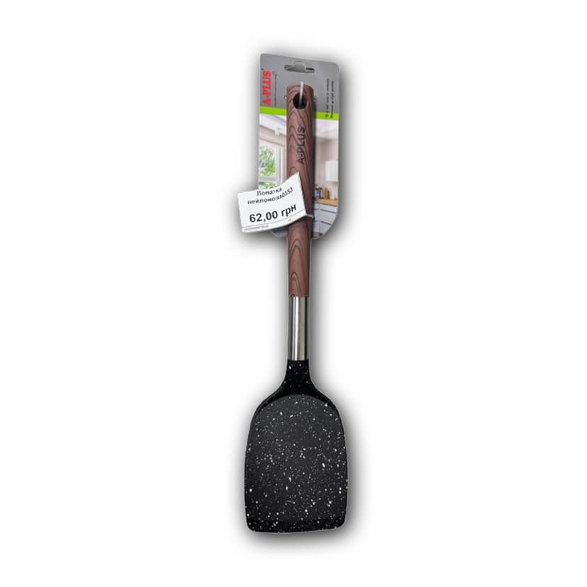 Silicone noodle spoon with wooden handle