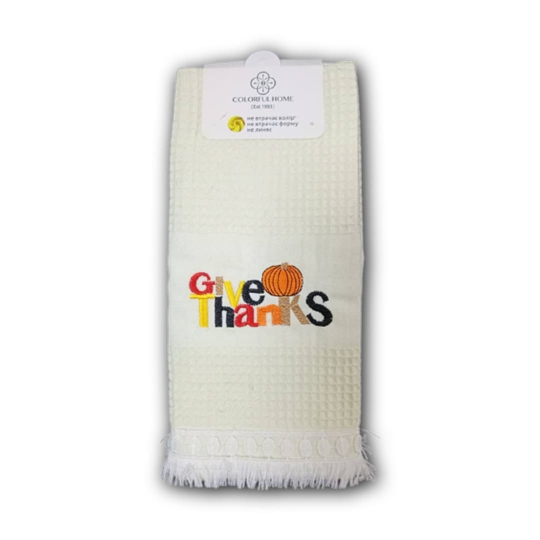 Рушник 40x60 з вишивкою Give Thanks