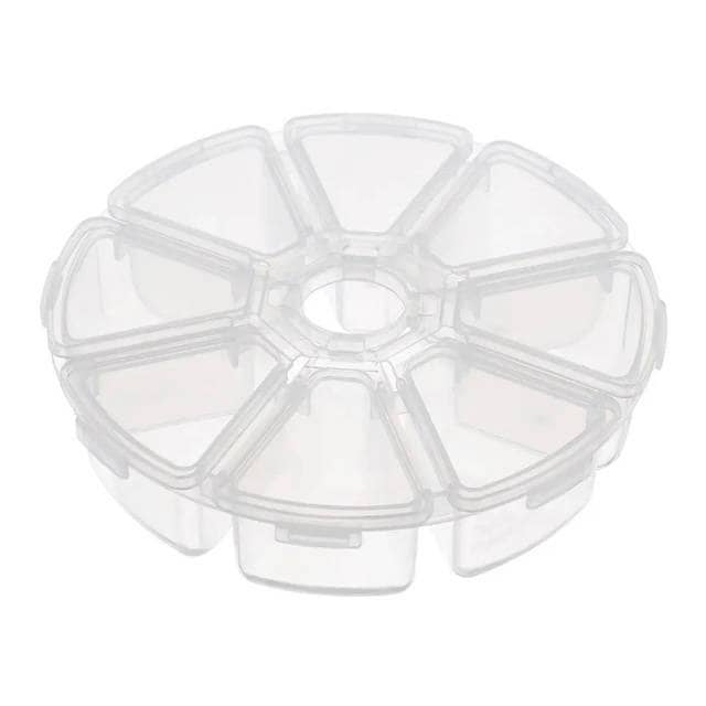 Organizer 8 Compartments Circle Transparent