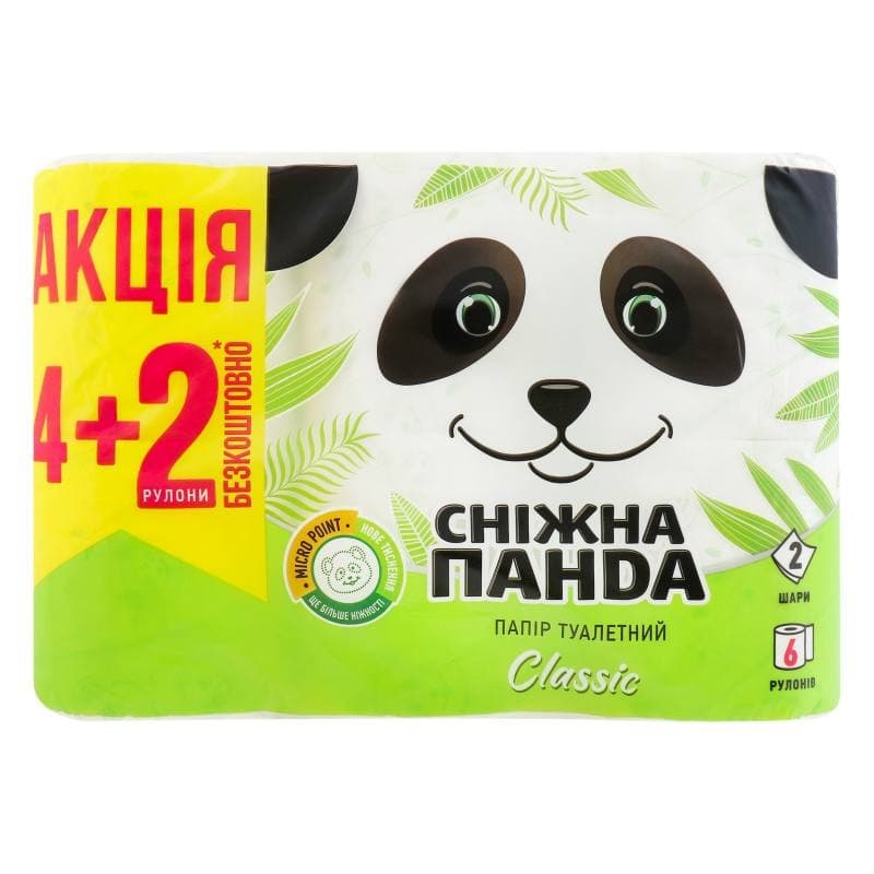 Туалетний папір Сніжна Панда, білий, м'який, для дому
