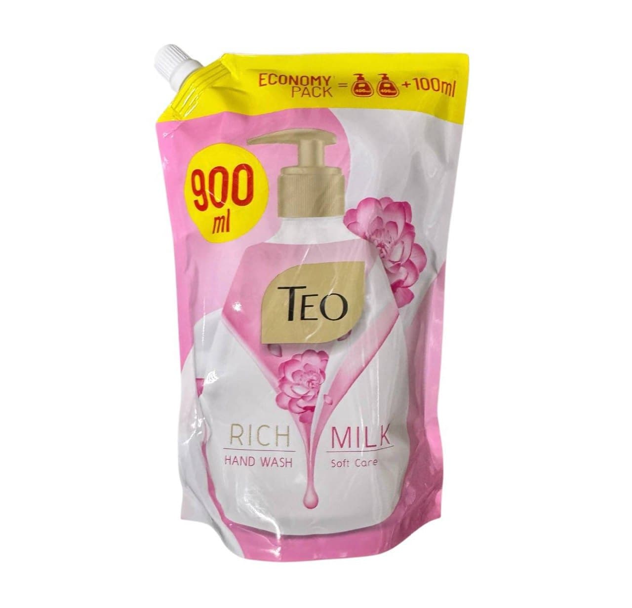 Рідке мило Teo Soft Care 900 мл рожеве дой-пак