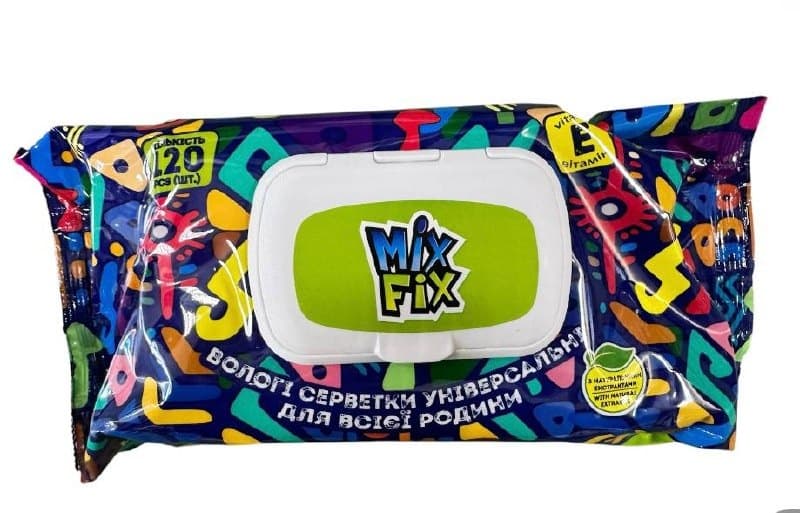 Вологі серв MIX FIX 120шт родинні натур екстр та віт Е