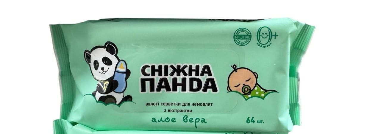 Сніжна панда вологі серв для немовлят Алое