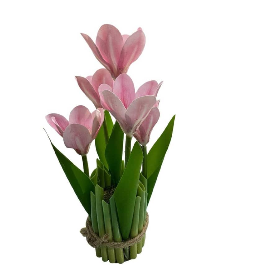 Decorative Potted Tulips 250-11, Pink