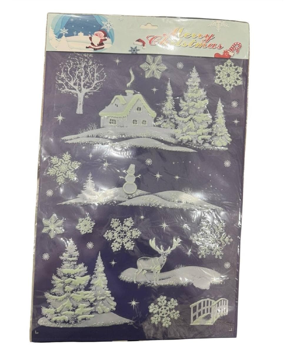 New Year Window Stickers 30x50 House