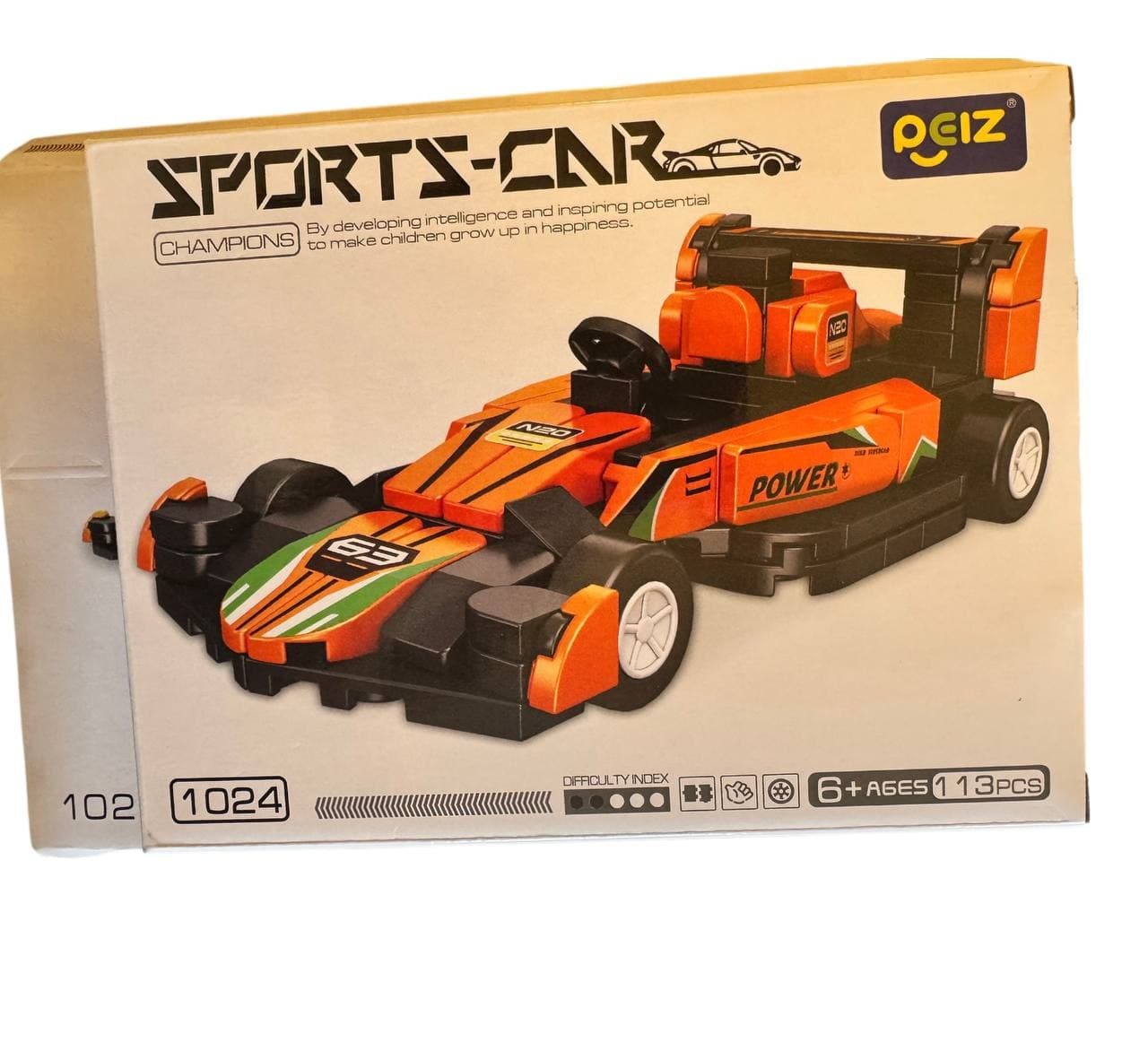 Конструктор 1021-1028 від 106 деталей SPORTS-CAROCIZ машинка руда