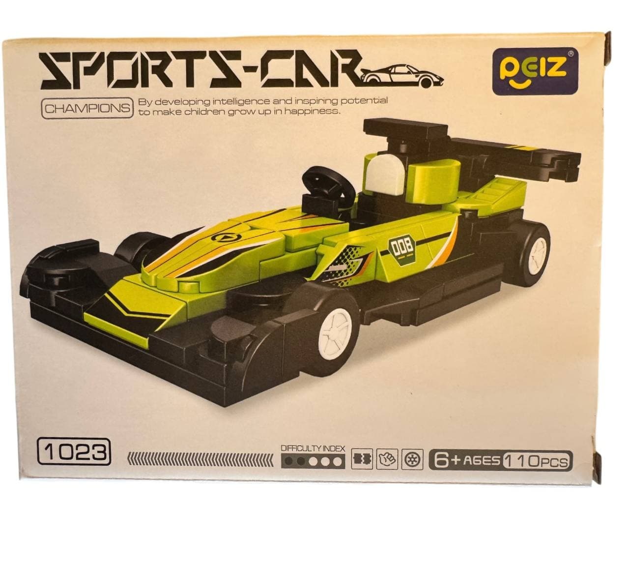 Конструктор 1021-1028 від 106 деталей SPORTS-CAROCIZ машинка зелена