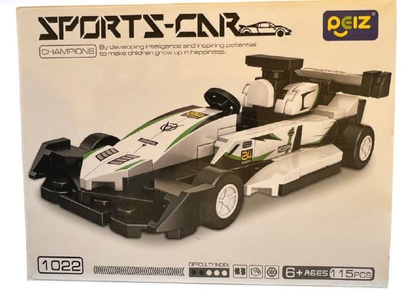 Конструктор 1021-1028 від 106 деталей SPORTS-CAROCIZ машинка біла