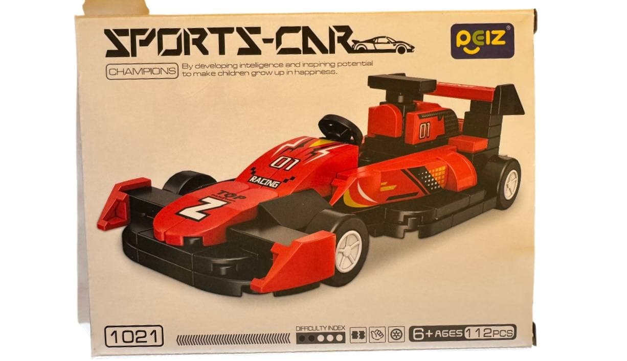 Конструктор 1021-1028 від 106 деталей SPORTS-CAROCIZ машинка червона