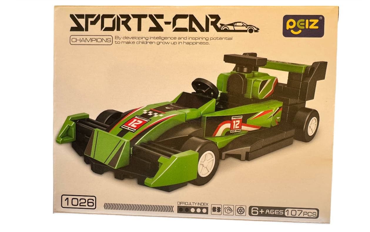 Конструктор 1021-1028 від 106 деталей SPORTS-CAROCIZ машинка зелений