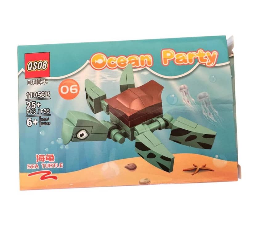 Constructor 11056B from Ocean Party series — assembly model of a sea turtle made from 25 plastic