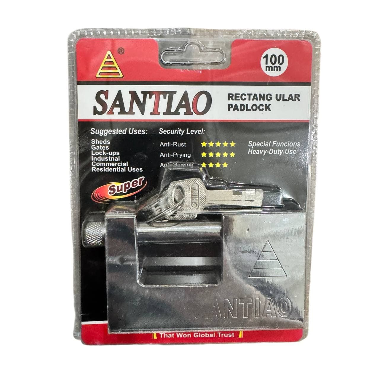 Замок навісний SANTIAO 100мм--внутрішн