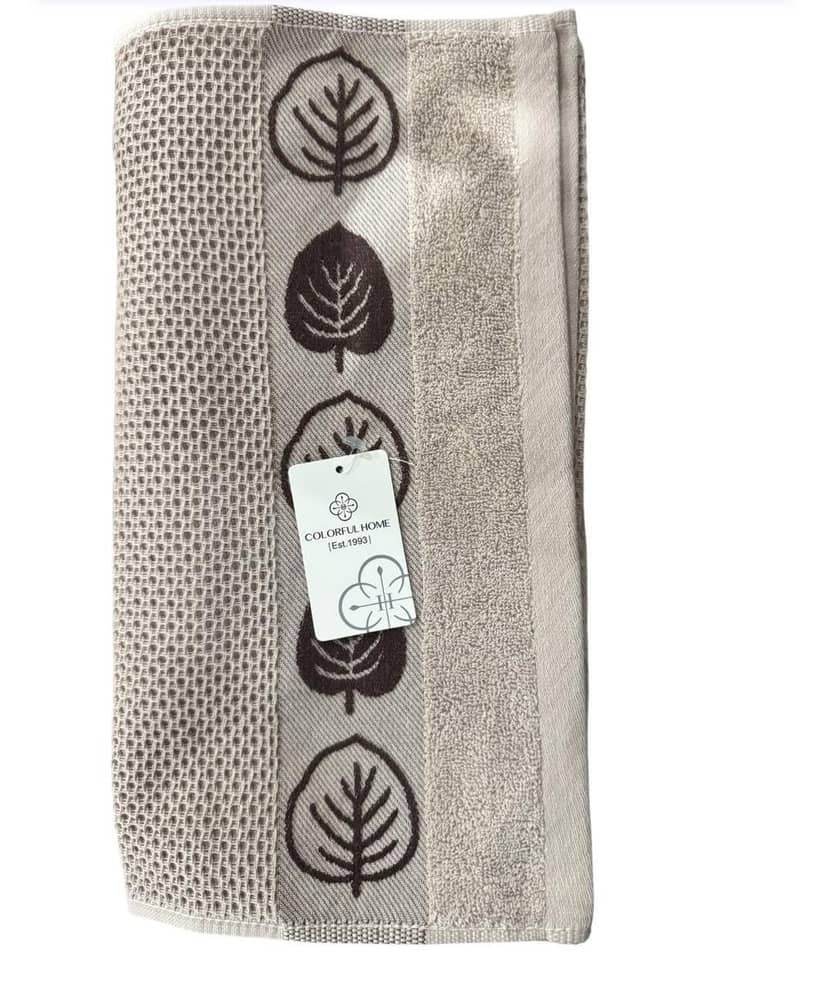 Waffle Towel 35x70 Leaf 7537 Beige