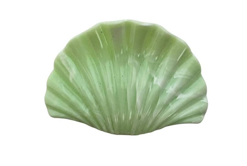 Marble Shell Hair Claw Clip 8cm Green 382-6