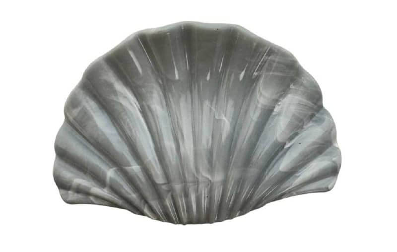 Marble Shell Hair Claw Clip 8cm Grey 382-6