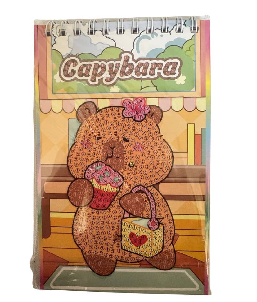 Блокнот с наклейками «Капибара», желтый
