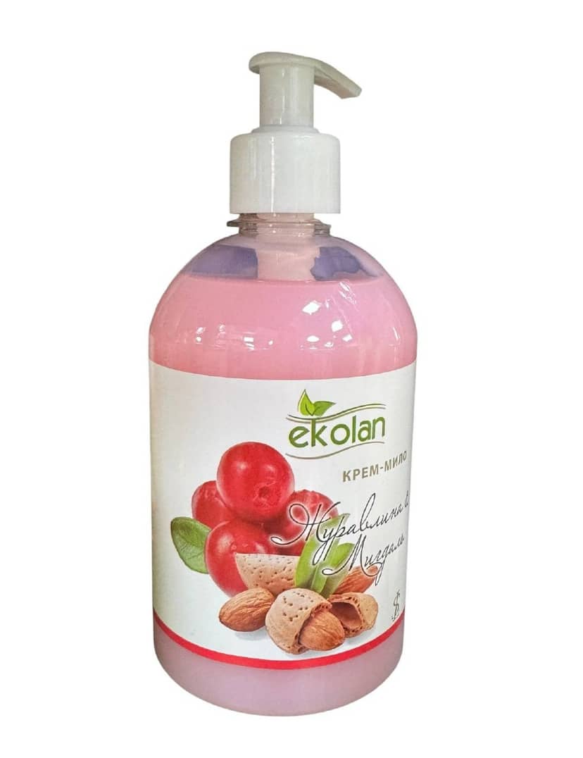 Крем-мило Журавлина-Мигдаль ТМ Ekolan 500г