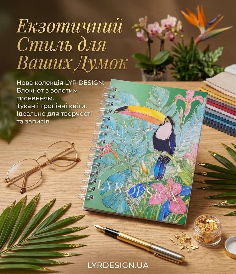 Блокнот а6 спіраль папуга тукан 2