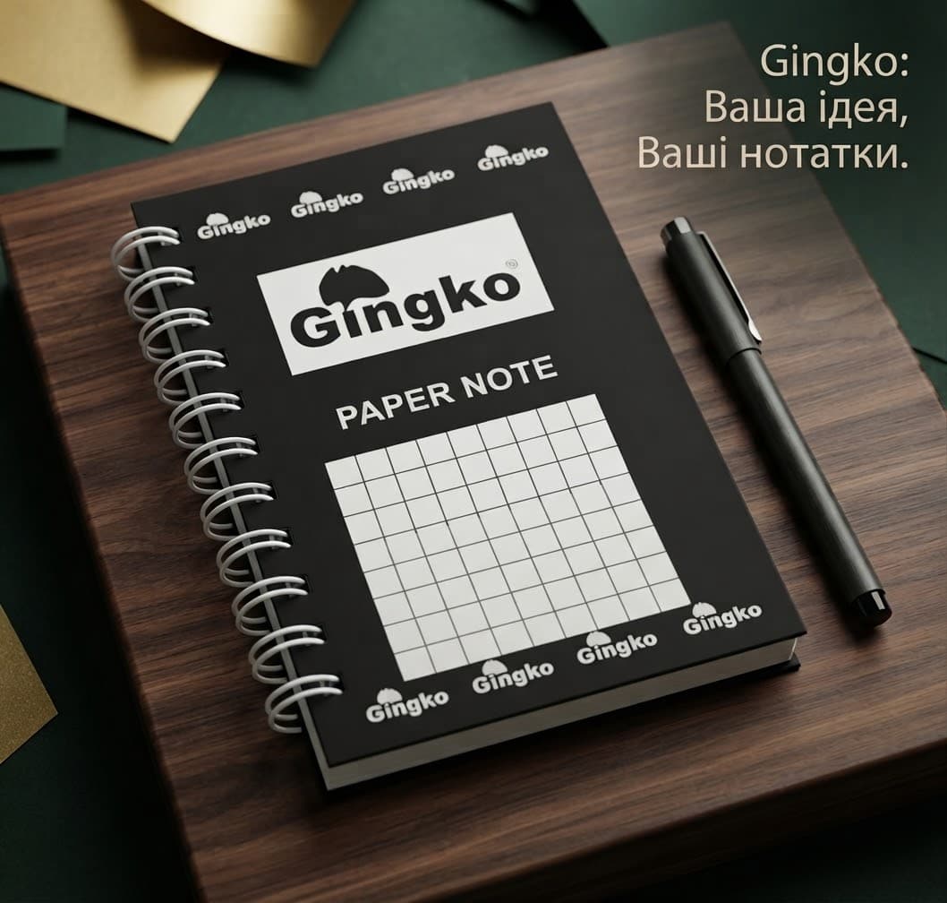 Блокнот кл Gingko спіраль 48арк 8х10,5см -42-5 2