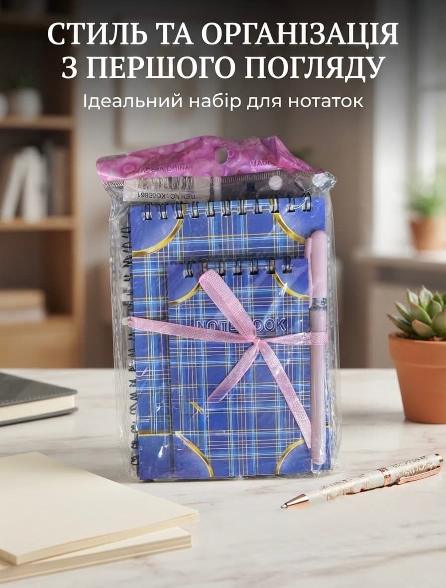 Блокноти 3шт +ручка 2