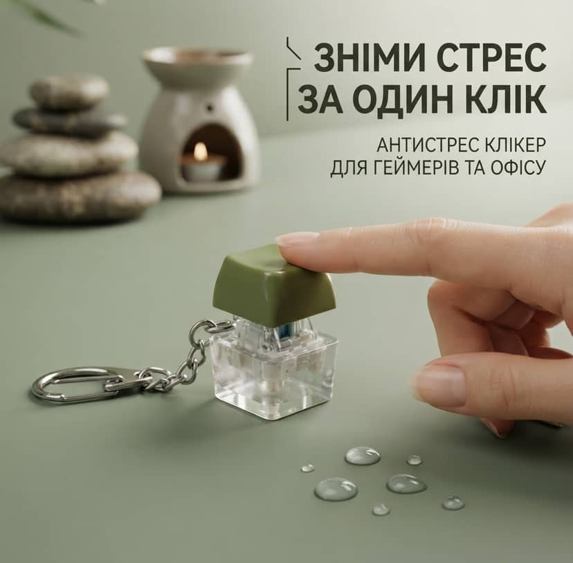 Брелок кейкап-клікер 1 клавіша 4