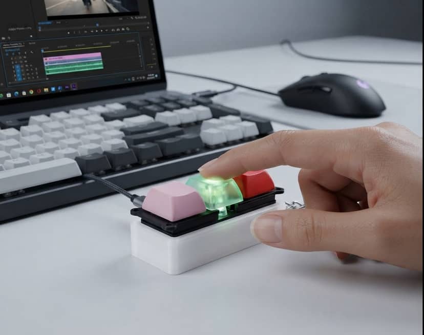Keypad Cap Clicker Keychain 3 Colors 2
