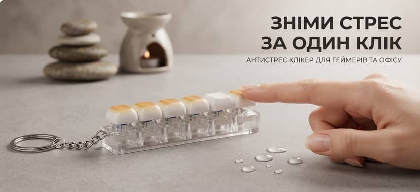 Брелок кейкап-клікер 6 клавіш 2