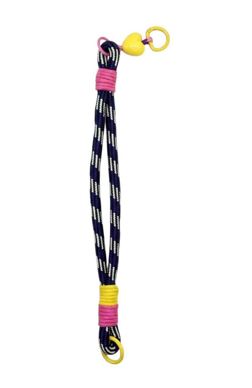 Double-Sided Cord Keychain with Heart