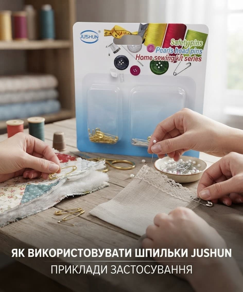 Булавки 4 розміри білі/золоті 2